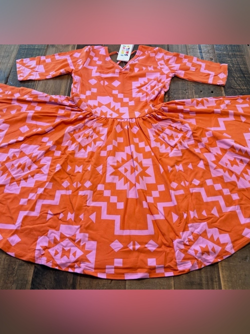 Dot Dot Smile size 7 girls Aztec Ballerina twirl Dress new